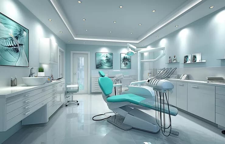 Modern dental clinic with professional staff